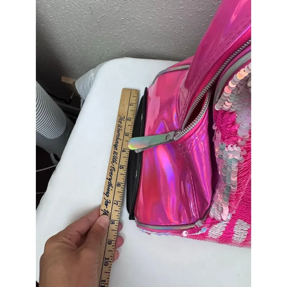 Justice Light up wheels Rolling Unicorn Bag